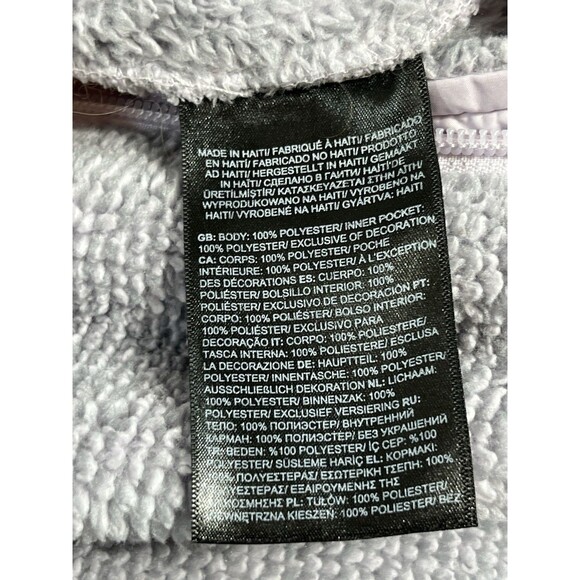 The North Face Women's Oatmeal Full Zip Fuzzy Fleece Osito Jacket Grey Sz L - Picture 8 of 15